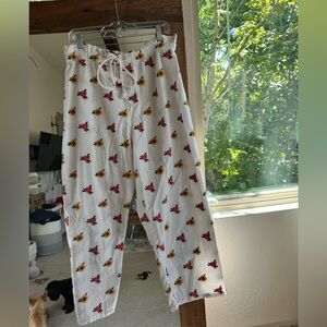 Mixed Flowers Embroidered Farm Rio Pants